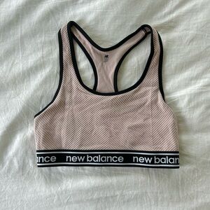 New Balance Blush and Black Sports Bra